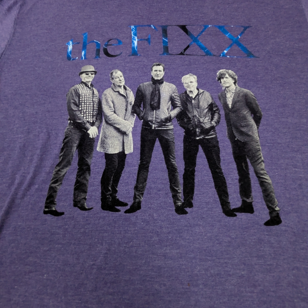 The Fixx Concert Merch Saved By Zero 80s Band Purple Tee Medium